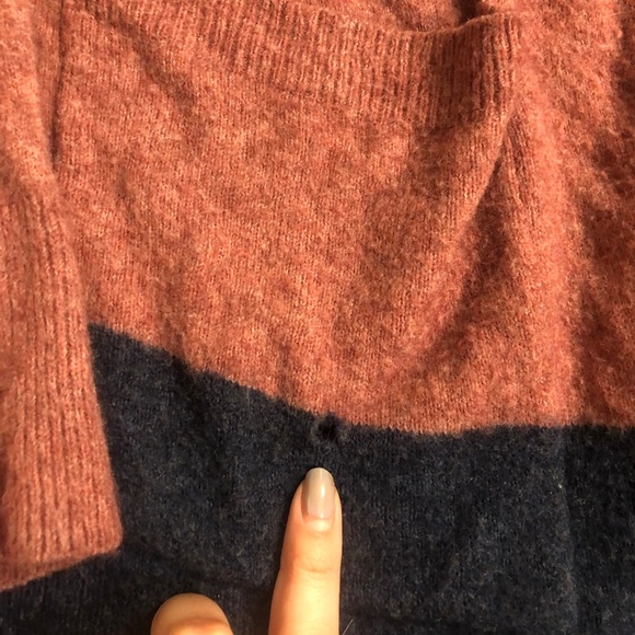 [madewell] large color block cardigan sweater - Picture 4 of 5